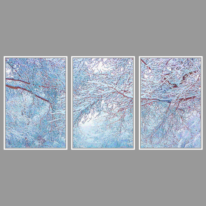 God's Profligacy, WINTER Tryptic #1, 2, 3 - Nature Impressionistic