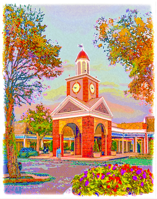 Prairie Village Clock Tower, Autumn